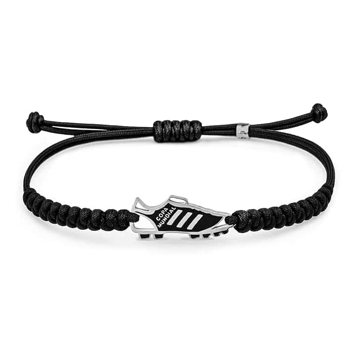 CODEONE Bracciale da calcio in nylon intrecciato | acciaio inossidabile | design artigianale sportivo | bracciale calcio | confezione regalo