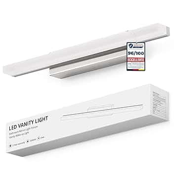 Yafido Luce per Specchio Bagno 40CM LED Applique Lampada Bianco Naturale 4000K, 9W Cromo Luci IP44 Moderno Lampade sopra Mobile Lavandino 230V Bathroom Light over Mirror