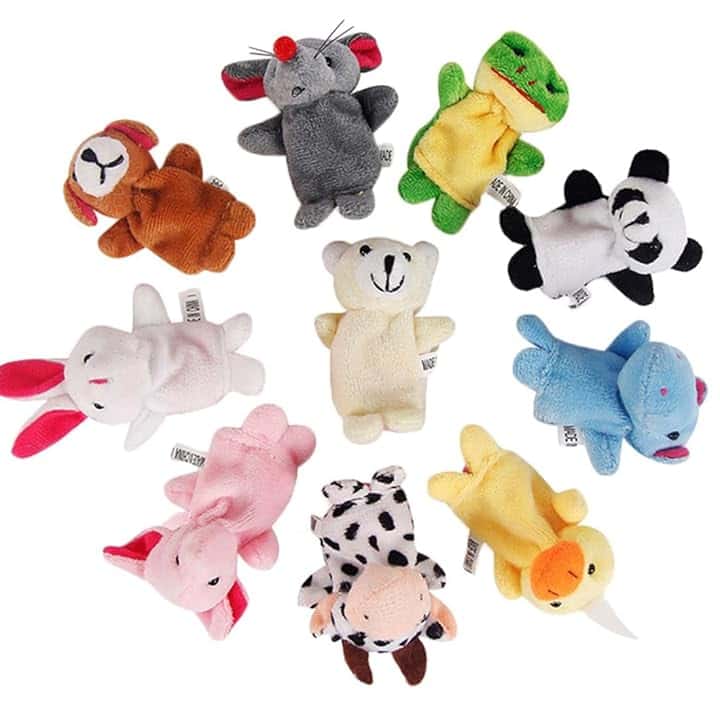 10 pcs marionette da dita marionette per bambini Bambole da dito regalo di compleanno per bambini, set di peluche per ragazzi e ragazze, regalo per Natale, Pasqua e feste per bambini
