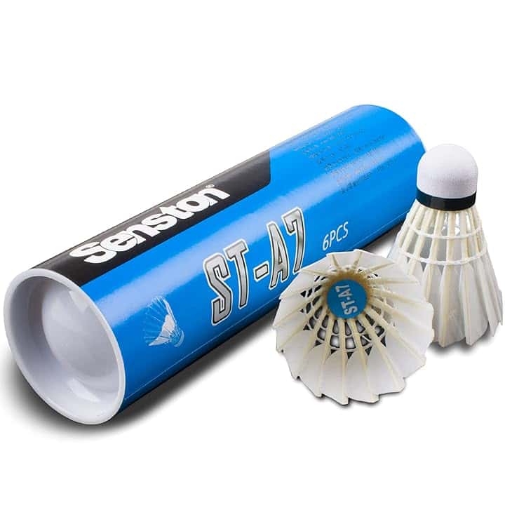 Senston 6 Pezzi volani da Badminton durabilità Palla da Badminton Piume D'Anatra Allenamento Badminton (Tubo da 6)