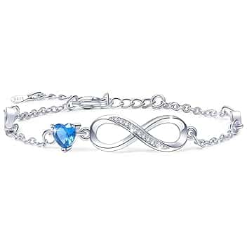 Tusuzik Regalo San Valentino per Lei, Bracciale Argento 925 per Lei, Braccialetti Argento Infinito Gioielli Regali per Moglie, Fidanzata o Mamma