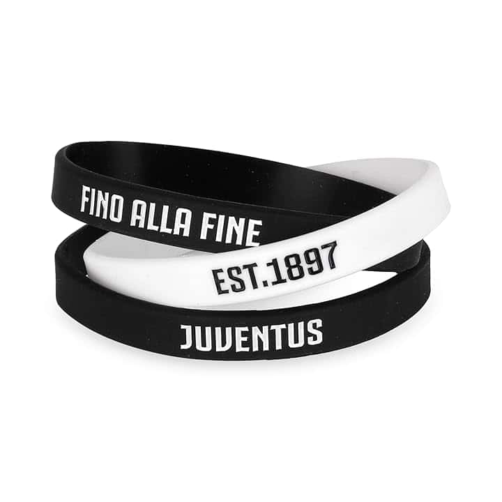JUVENTUS Tris di Braccialetti in Silicone, Prodotto Ufficiale, Bambino
