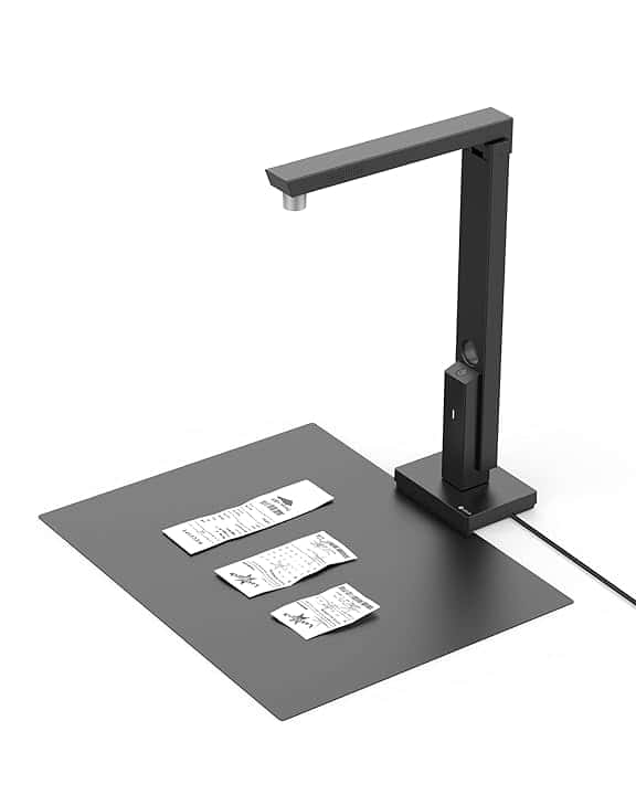 CZUR Lens 1200 Pro Scanner per Documenti Webcam, Telecamera e Visualizzatore di Documenti, Alta Risoluzione da 12MP, Scansione Fino a A4, 330DPI, Multilingue OCR per Windows e macOS