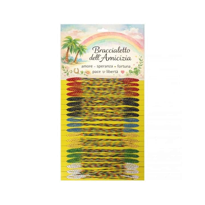 Braccialetti Brasiliani dell’Amicizia e della Fortuna – 100 Pezzi Set Multicolore Intrecciati Portafortuna Estivi Mare Festa Regalo Unisex per Bambini e Adulti