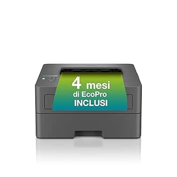 Brother HLL2400DWE Stampante Ecopro ready| 30 ppm|Stampa Fronte/Retro|Display LCD|Wireless (NO LAN)|Cassetto carta da 250 fogli| Inbox Toner fino a circa 700 pagine The Nordic Swan Ecolabel Blue Angel