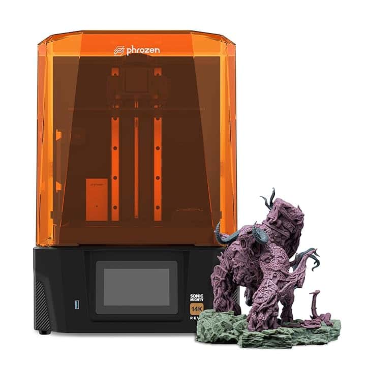 Phrozen Sonic Mighty Revo Stampante 3D Resina | Schermo Mono-LCD 14K da 10,1 pollici | 16.8x24.8 µm alta precisione | Volume di Stampa di 223x126x235 mm | per Professionisti