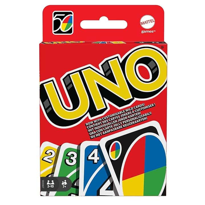 Mattel Games - UNO Carte da Gioco, adatto per bambini e per tutta la famiglia con carte speciali, Giocattolo per bambini 7+ Anni, W2087