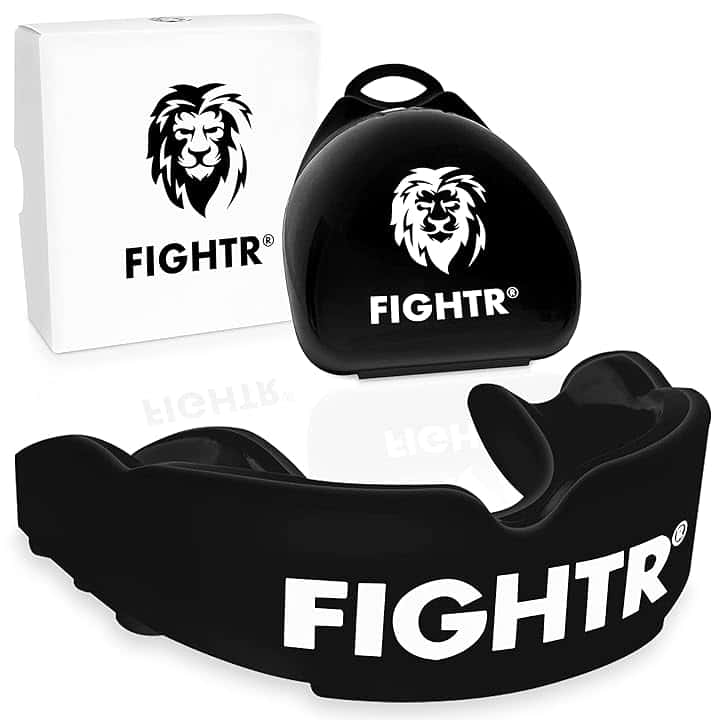 FIGHTR® Premium paradenti – respirazione ideale e facilmente regolabile | paradenti sportivi per boxe, MMA, Muay Thai, Hockey e arti marziali | con scatola igienica