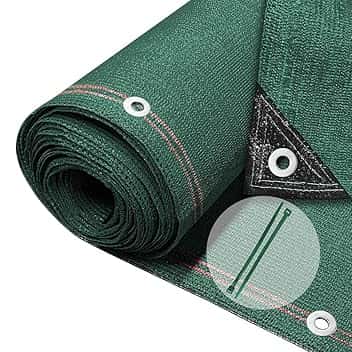 VOUNOT® Rete Ombreggiante 1.5×20m, Telo Frangivista Recinzione Giardino 230 g/m² HDPE, Tessuto Ombra Privacy Antistrappo Antivento con Fascette, per Esterno, Serra, Balcone, Giardino, Verde