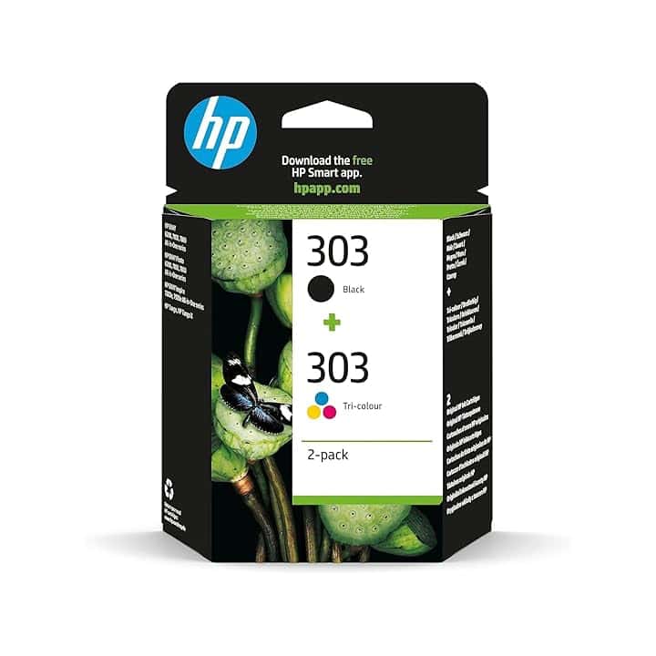 HP 303 Nero e Tricromia, 3YM92AE, Confezione da 2 Cartucce Originali, Compatibili con Stampanti Tango e Tango X, Envy 6220, 6230, 7130 e 7830 ECOLOGO