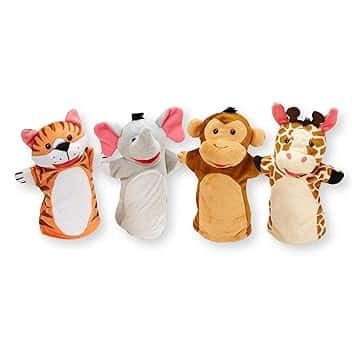 Melissa & Doug Marionette Da Mano Con Animali selvaggi Per Teatrino Marionette Bambini | Animali Giocattolo Per Bambini E Giochi Bambini 2 Anni In Su | Marionette Per Bambini E Burattini Da Mano