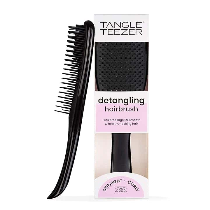 Tangle Teezer Ultimate Detangler - Districa i capelli bagnati e asciutti - Anti-rottura e scioglinodi. Design con setole a doppio livello - Spazzola adatta a tutti i tipi di capelli - Nero Liquirizia
