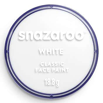 Snazaroo - Pittura Per Viso e Corpo, Trucchi da Viso per Travestimenti, per Bambini e Adulti, 18ML, Colore Bianco
