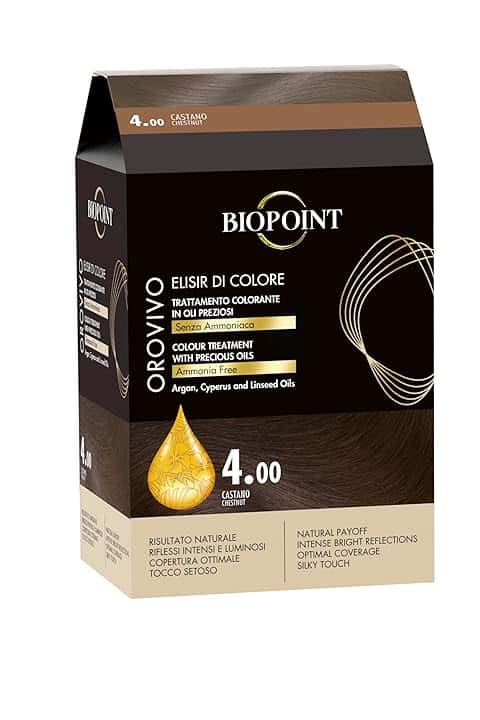 Biopoint Orovivo - Elisir di Colore, Set Tinta Capelli in Olio Senza Ammoniaca, Azione Nutriente e Illuminante, Dona un Colore Intenso e Brillante, 142 ml