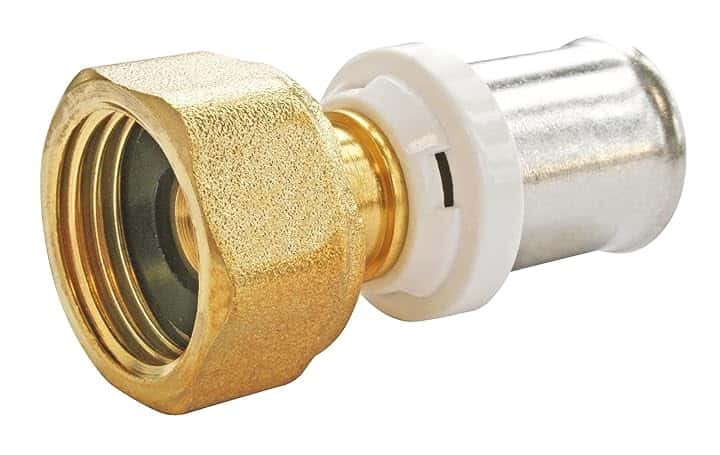 SOMATHERM FOR YOU - / 5703-26-20 - raccordo dritto crimpare tubo multistrato Ø26 - dado girevole femmina 20/27 (3/4 '') Per collegare un tubo multistrato di diametro Ø16