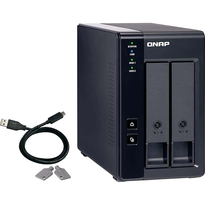 QNAP TR-002 2 Bay Desktop NAS Expansion - Optional Use as a Direct-Attached Storage Device