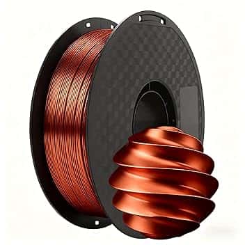 Filamento per stampante 3D in PLA di seta, 200 g, 1,75 mm, filamento di stampa ad alta velocità, maggiore resistenza, per stelle sensoriali e fidget star, precisione dimensionale ± 0,02 mm, rame V28