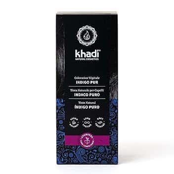 khadi INDACO PURO Tinta naturale per capelli - Tinta per capelli per un intenso risultato blu-nero - 100% naturale e vegana - 100 g