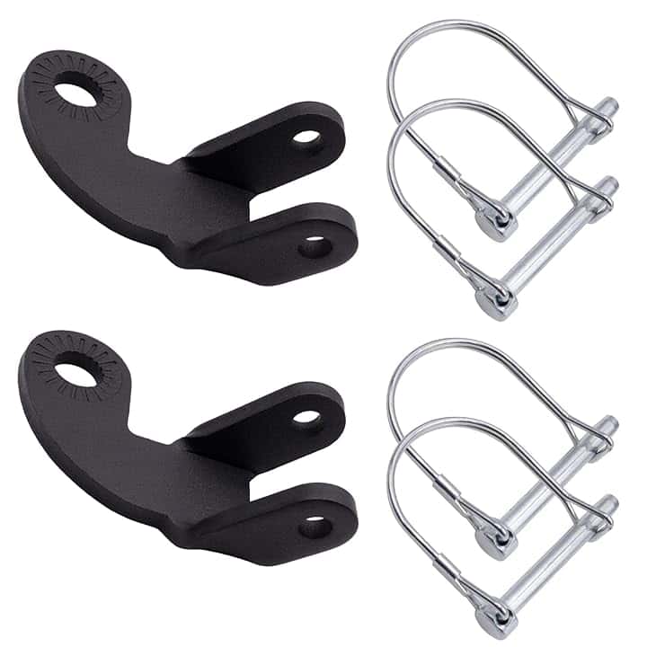 2 Pezzi Gancio per Rimorchio per Bici, Rimorchio Bicicletta Frizione Dotato di 4 Perni di Bloccaggio Tipo d Gancio Traino Bici per Rimorchi di Bambini Adatto per Biciclette