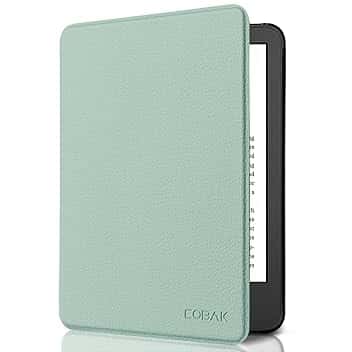 CoBak Custodia per nuovo Kindle 11ª Generazione da 6", e-Reader 2022/2024, custodia protettiva leggera con funzione sonno/veglia automatico, Smart Cover, Verde salvia ClimeCo Certified