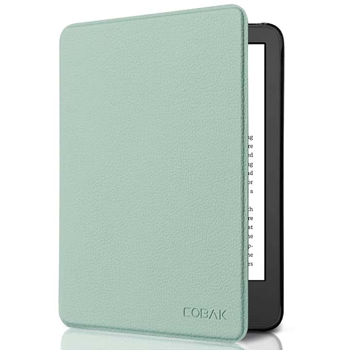 CoBak Custodia per nuovo Kindle 11ª Generazione da 6", e-Reader 2022/2024, custodia protettiva leggera con funzione sonno/veglia automatico, Smart Cover, Verde salvia ClimeCo Certified