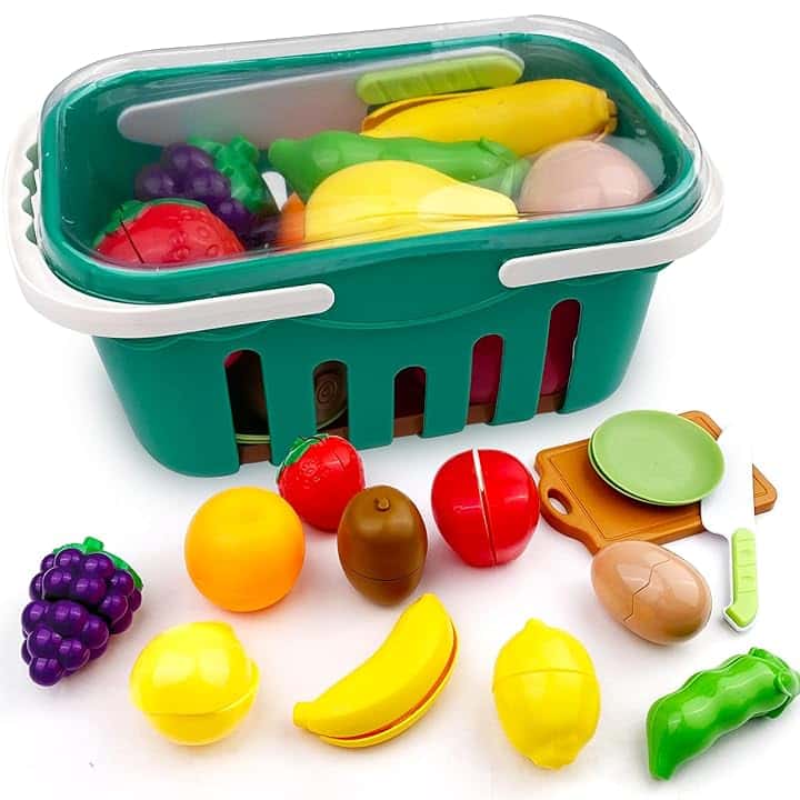 Cucina Giocattolo per Bambini, Frutta e Verdura Giocattolo, Frutta da Tagliare Giocattolo, Giocattolo Educativo Montessori, Verdure Giocattolo per Bambini, Giochi di Ruolo Regalo