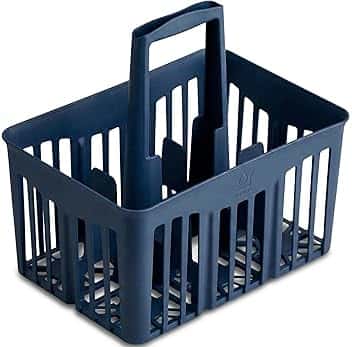 BERARDI - Cestello Portabottiglie 6 Posti Palace Blu con Pratica Impugnatura per Trasporto Veloce e Sicuro
