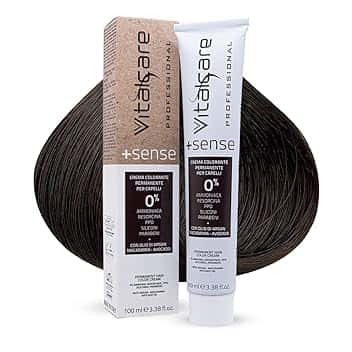Vitalcare | +Sense - Crema per Colorazione Permanente Professionale Capelli, Senza Ammoniaca, Resorcina, PPD, Siliconi, 6/00 Biondo Scuro, 100ml