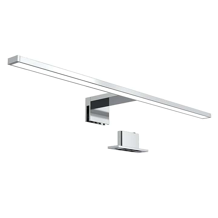 B.K.Licht Luce da specchio LED, luce bianca neutra 4000K, larghezza 60 cm, luce per bagno, luce per trucco, lampada per bagno, illuminazione armadietto bagno, 8 W, 780 Lm, 230 V, IP44