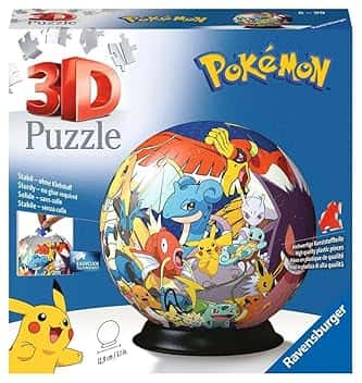 Ravensburger - Pokemon | Puzzle 3D 73 Pezzi | Regalo Bambino 6 Anni o piu | Giochi Bambino 6 Anni Maschio | Puzzle Pokemon | Gioco 6 anni Pokémon | Include Supporto