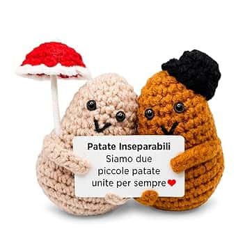 BigDaddy Patate Inseparabili - Peluche Patate Innamorate Unite per Sempre - Regali Coppia Originali - Perfetto per San Valentino, Anniversario Fidanzamento, Regalo Fidanzato e Fidanzata