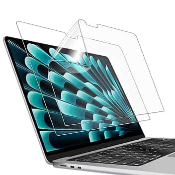 JETech Pellicola Protettiva per MacBook Air 13 Pollici (M2-M5, 2022-2026), Antiriflesso Opaca, Anti-Impronte, Pacco da 2