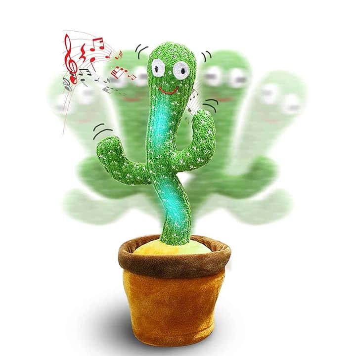MAGIC SELECT Cactus Danzante. Peluche Parlante che Balla e Ripete la Tua Voce. Cactus di Peluche. Giocattolo con 120 Canzoni. Regali per Bambini. Funziona con batterie AA (Non Incluse)
