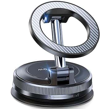Coolpow Porta Cellulare Auto Magnetico, Supporto Telefono Auto per Magsafe [Ventosa Sottovuoto & Magneti Potenti] 360°Porta Telefono Accessori Auto per iPhone 17 16/Parabrezza/Cruscotto/Doccia Parete ClimatePartner certified