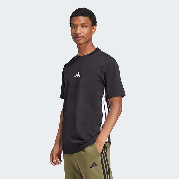 adidas Men T-Shirt Essentials 3-Stripes Single Jersey