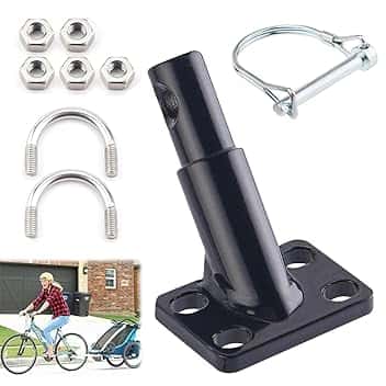 Attacco per Rimorchio Bicicletta, Accoppiatore per Rimorchio Bicicletta, Gancio per Rim-orchio per Bicicl-etta, Gancio di Traino per Rimo-rchio Bici, Gan-cio Traino Bici per Rimorc-hi di Bambini, Nero