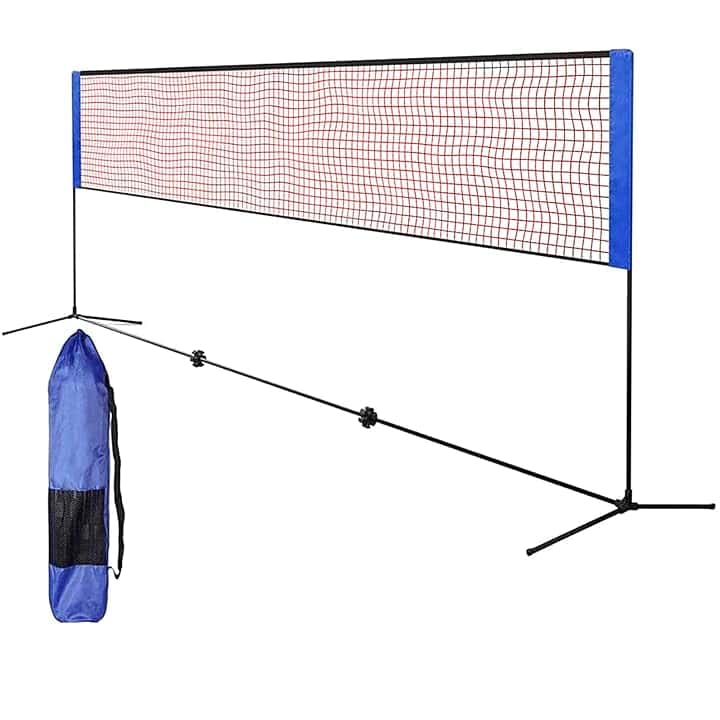 Best Sporting - Rete da pallavolo per esterni, 4 in 1, larghezza 310 cm, altezza regolabile da 90 cm a 220 cm, altezza di 2 metri per badminton, tennis e calcio