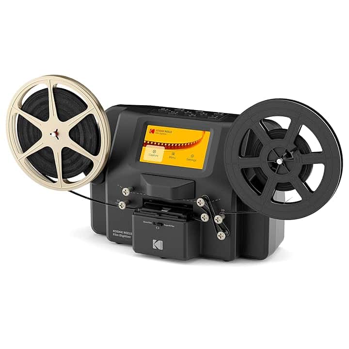 KODAK REELS & Super 8 Films Digitizer Converter con schermo da 5", lo scanner converte la pellicola in file MP4 digitali su scheda SD