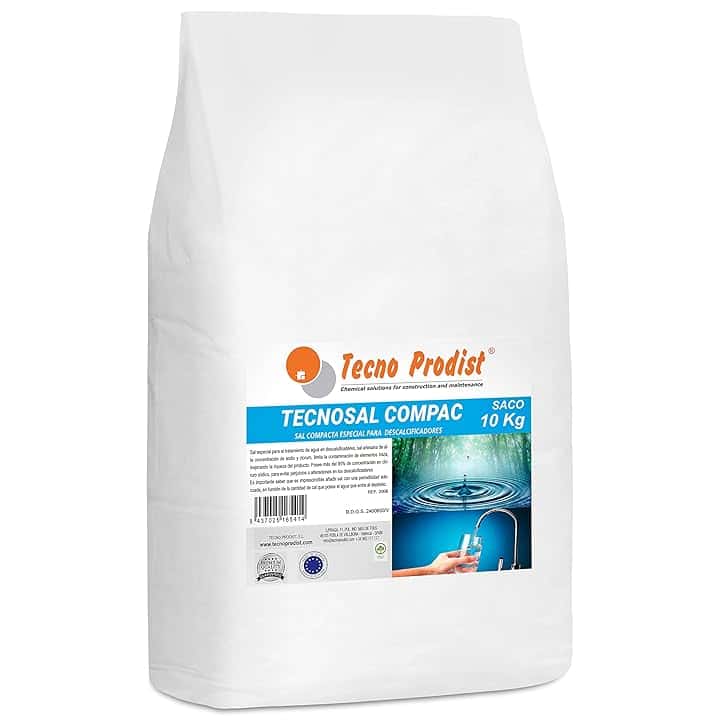 TECNOSAL COMPAC (Sacco 10 Kg) Sale per Decalcificatore di Tecno Prodist | Sale per Addolcitore | Sale in Pastiglie di Facile Applicazione, Massimo Comfort
