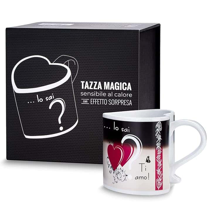 Froster Tazza Magica con Effetto Sorpresa, Ti amo Tazza Sensibile al Calore, Tazza Cambia Colore con Calore, Regalo San Valentino