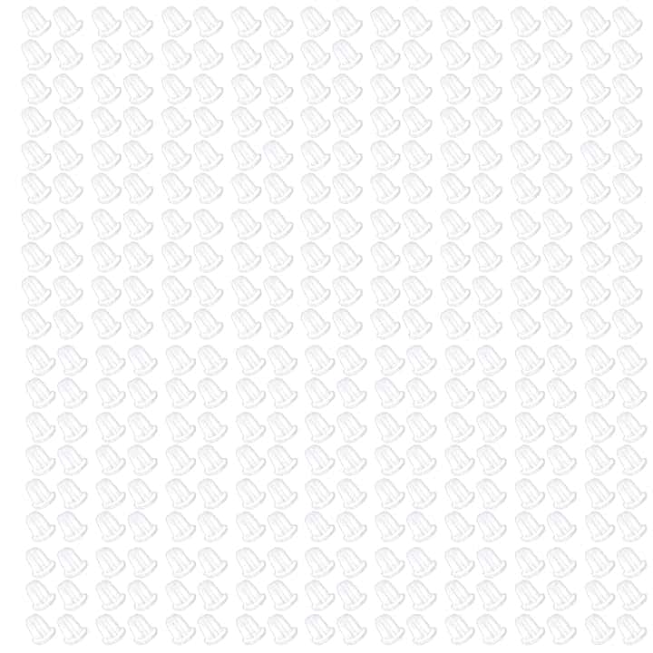TingDongWei TingDongWei 200 Pezzi Ferma Orecchini in Silicone Universale, Orecchino Chiusura 5x5mm Trasparente, Fermagli per Orecchini