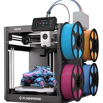 Stampante 3D Flashforge Adventurer 5X con Stampa Multicolore, Personalizzabile con IFS,Multimateriale AD5X Stampante 3D, Velocità Massima: 600 mm/s,Ricarica Automatica del Filamento da 4 kg