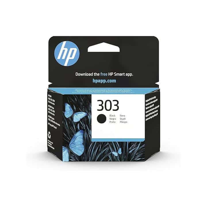 HP 303 Nero, T6N02AE, Cartuccia Originale, Compatibile con Stampanti Stampanti HP Tango e Tango X e HP Envy 6220, 6230, 6232, 6234, 7130, 7134,7830 ECOLOGO