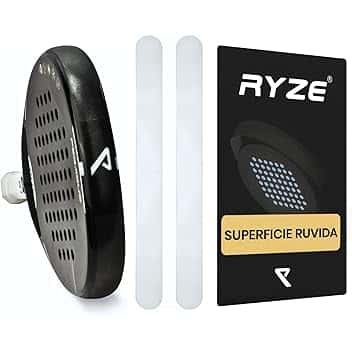 RYZE Protezione Racchetta Padel Trasparente - Superficie Ruvido - Paracolpi Racchetta Padel in Confezione da 2 - Paracolpi Padel Resistente e Elastico - Facile da Applicare - Minime Bolle d'Aria