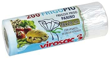 Virosac - Sacchetti per Frigo e Freezer, HDPE, 18x28-1,5L, 200 unità