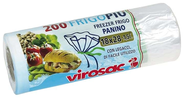 Virosac - Sacchetti per Frigo e Freezer, HDPE, 18x28-1,5L, 200 unità