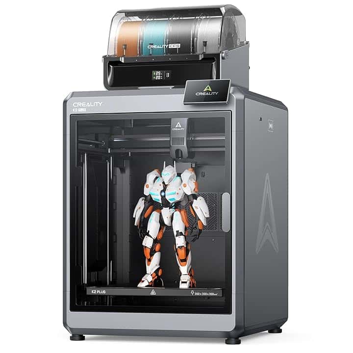 Creality K2 Plus Combo Stampante 3D, Stampa Multicolore con Nuovo CFS, Max 600 mm/s, Doppia Telecamera AI, Livellamento Automatico Completo, Estrusore Direct Drive, Volume Stampa 350x350x350 mm