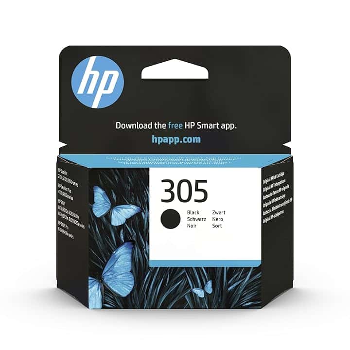 HP 305 Nero, 3YM61AE, Cartuccia Originale da 120 Pagine, Compatibile con Stampanti HP DeskJet serie 2700, 4100, HP Envy serie 6020, 6030, 6420, 6430