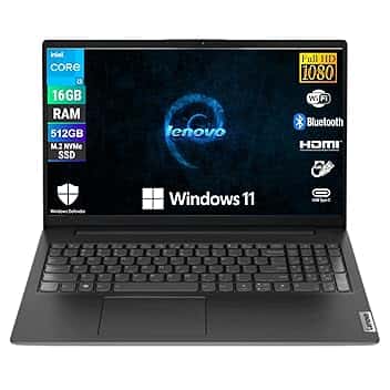 Lenovo, Notebook Pc Portatile, Display 15,6" Full HD, Intel i3-1315U 6 Core 3.3 Ghz, Ram 16 GB DDR4, 512 GB SSD NVMe, Win 11 Pro