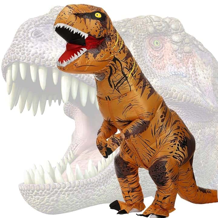 Costume T rex Gonfiabile Adulto Costumi Dinosauro Gonfiabili Bambini Costume Halloween Dinosauro